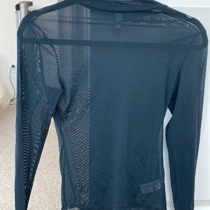Black Mesh Long Sleeve